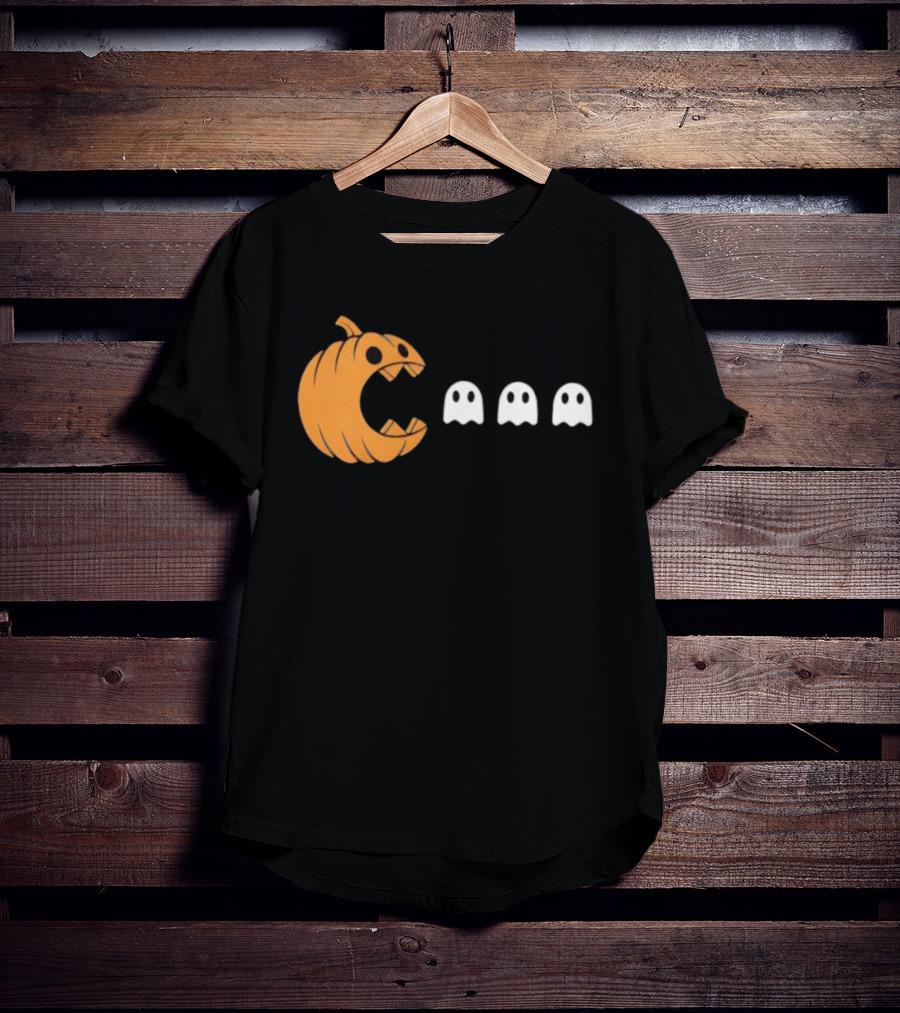 Playful Halloween Pumpkin Ghost Muncher T-Shirt