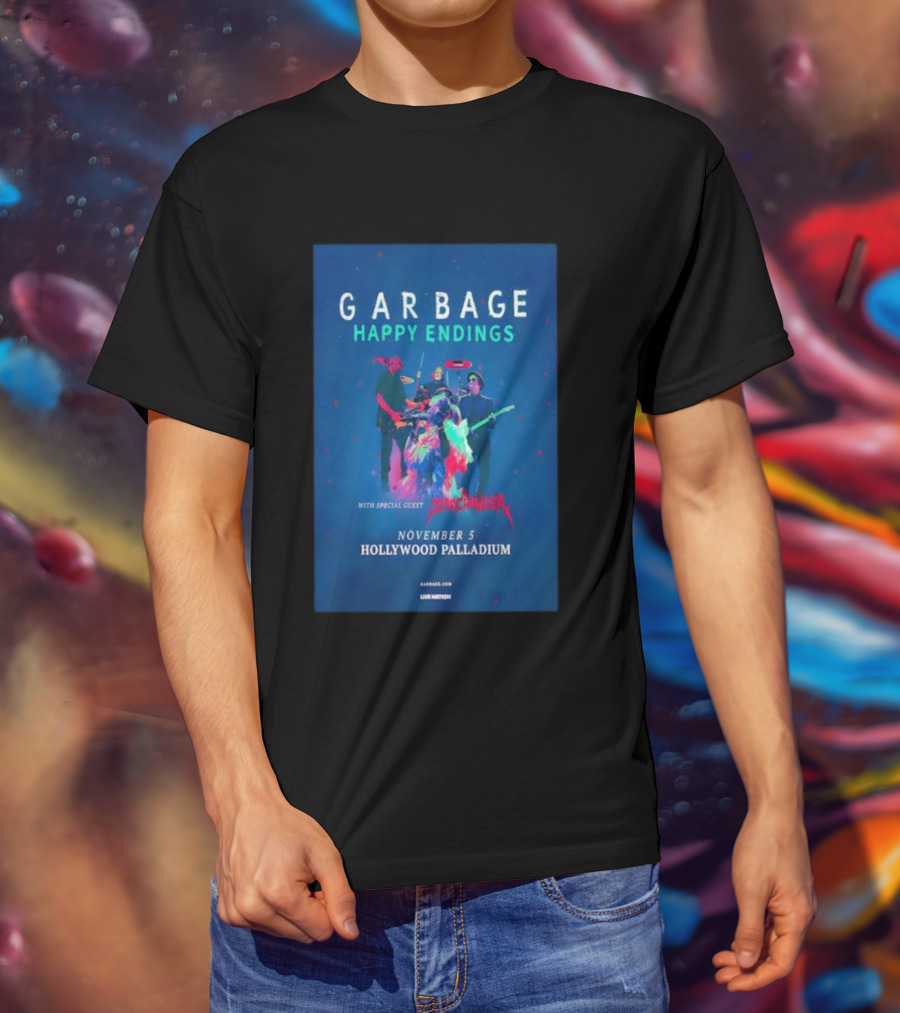Garbage Happy Endings Tour Hollywood Palladium November 5 Special Guest Starcrawler T-Shirt