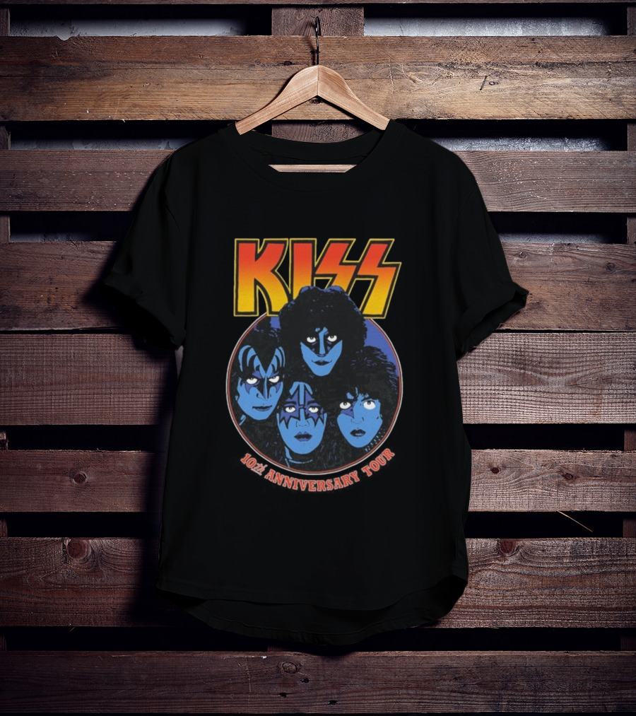 Kiss 10th Anniversary Tour Klassics 2025 Band Faces T-Shirt