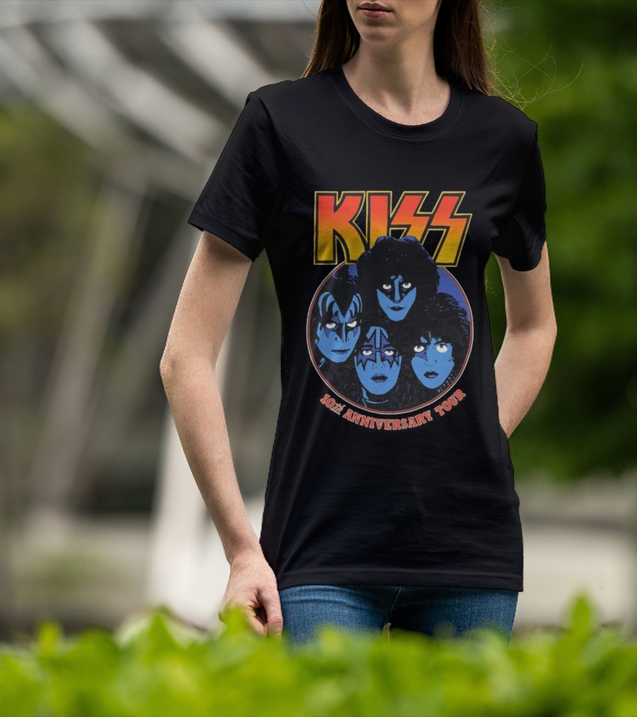Kiss 10th Anniversary Tour Klassics 2025 Band Faces T-Shirt