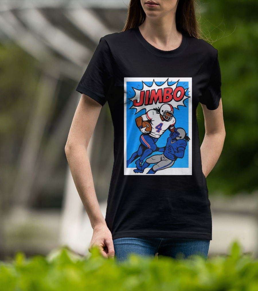 James Cook Jimbo Number 4 Buffalo Bills Football T-Shirt