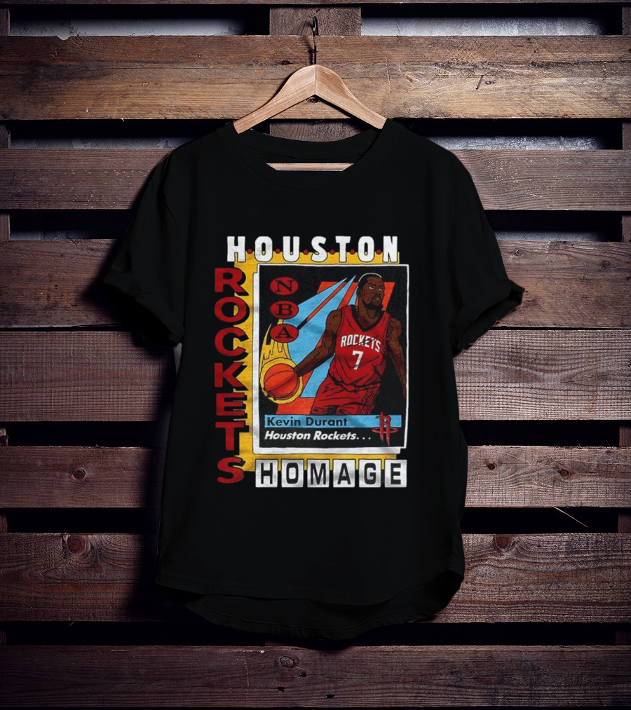 Kevin Durant Houston Rockets NBA Homage Trading Card T-Shirt