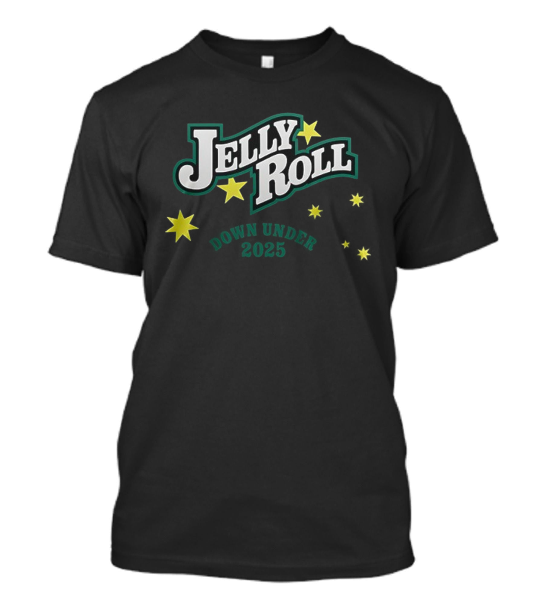 Jelly Roll Down Under 2025 Australia New Zealand Tour Stars T-Shirt