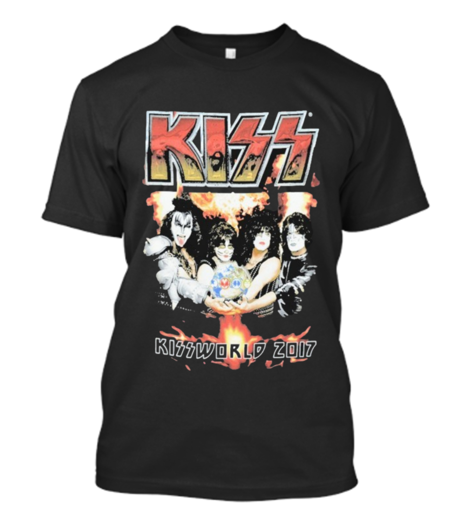 KISS Band Kissworld 2017 Tour Artwork T-Shirt