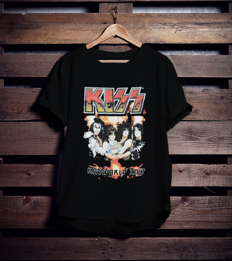 KISS Band Kissworld 2017 Tour Artwork T-Shirt