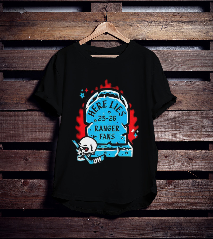 New York Rangers Fans Halloween Tombstone 2025 2026 T-Shirt