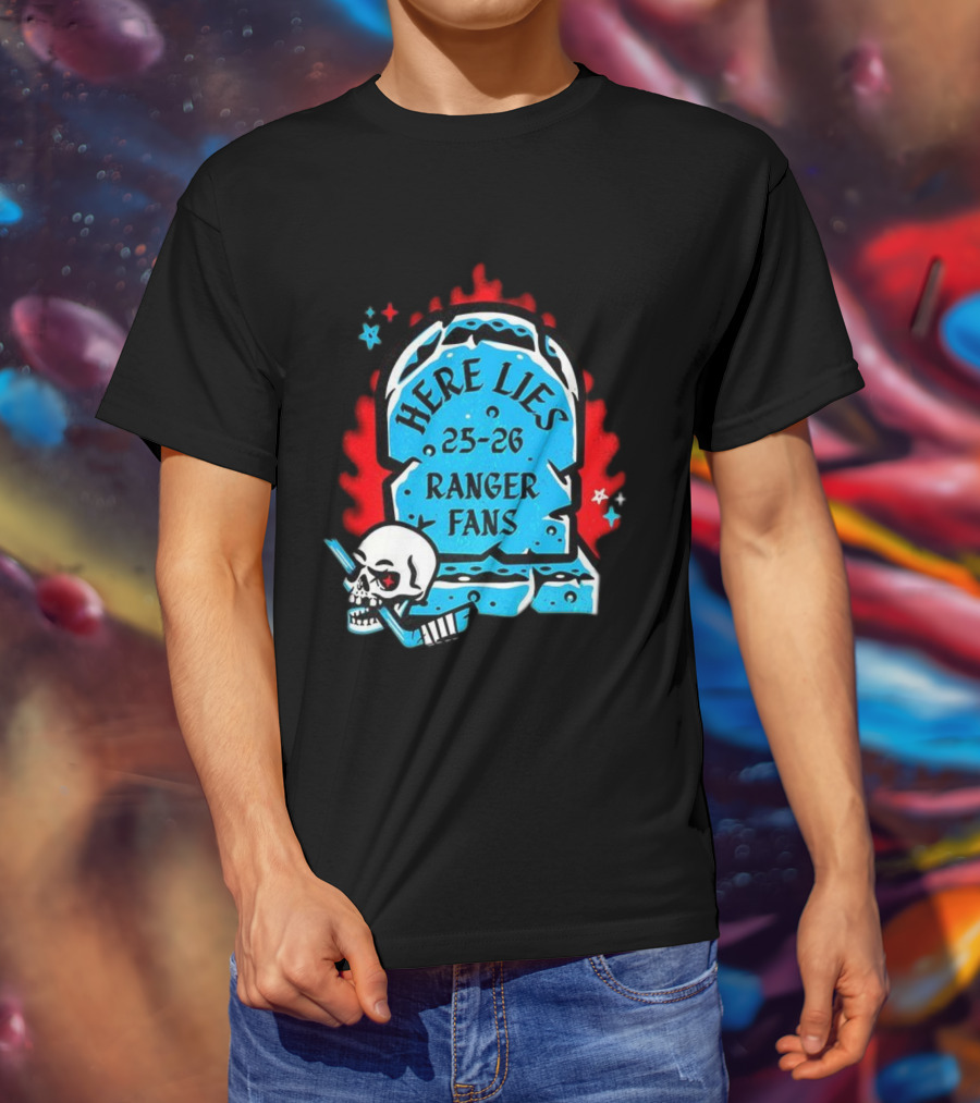 New York Rangers Fans Halloween Tombstone 2025 2026 T-Shirt