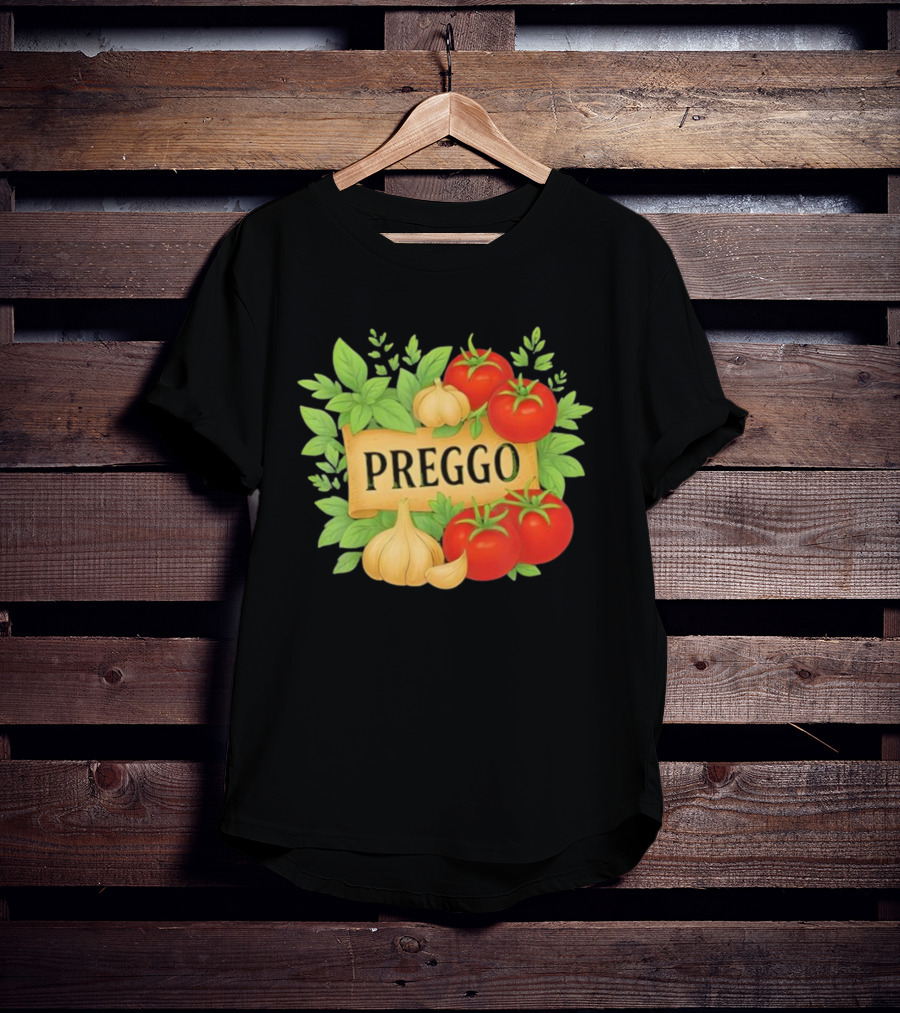 Prego Sauce Inspired Preggo Cute Pregnancy Announcement Costume T-Shirt