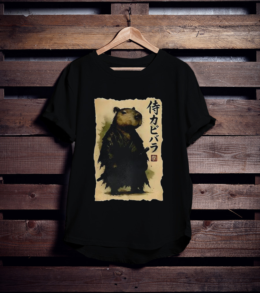 Capybara Samurai 侍カピバラ Japanese Theme T-Shirt