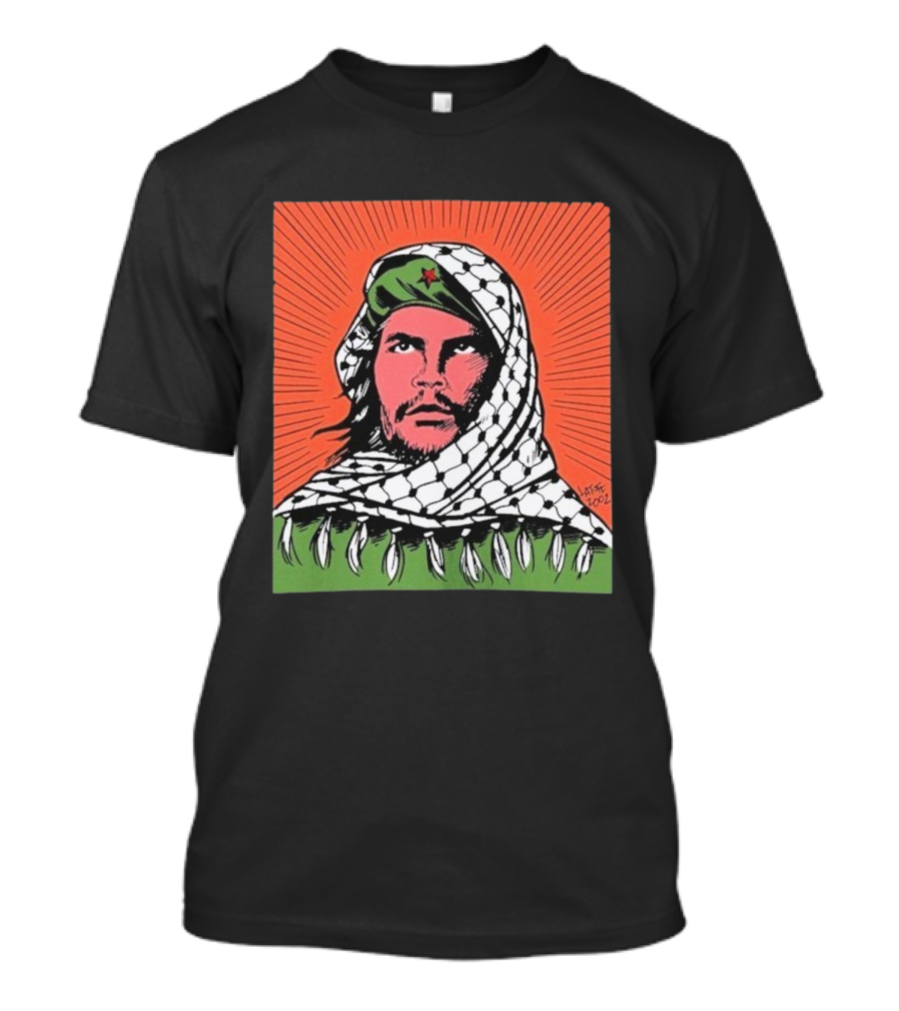 Che Guevara Keffiyeh Artistic Illustration By Latuff 2002 T-Shirt