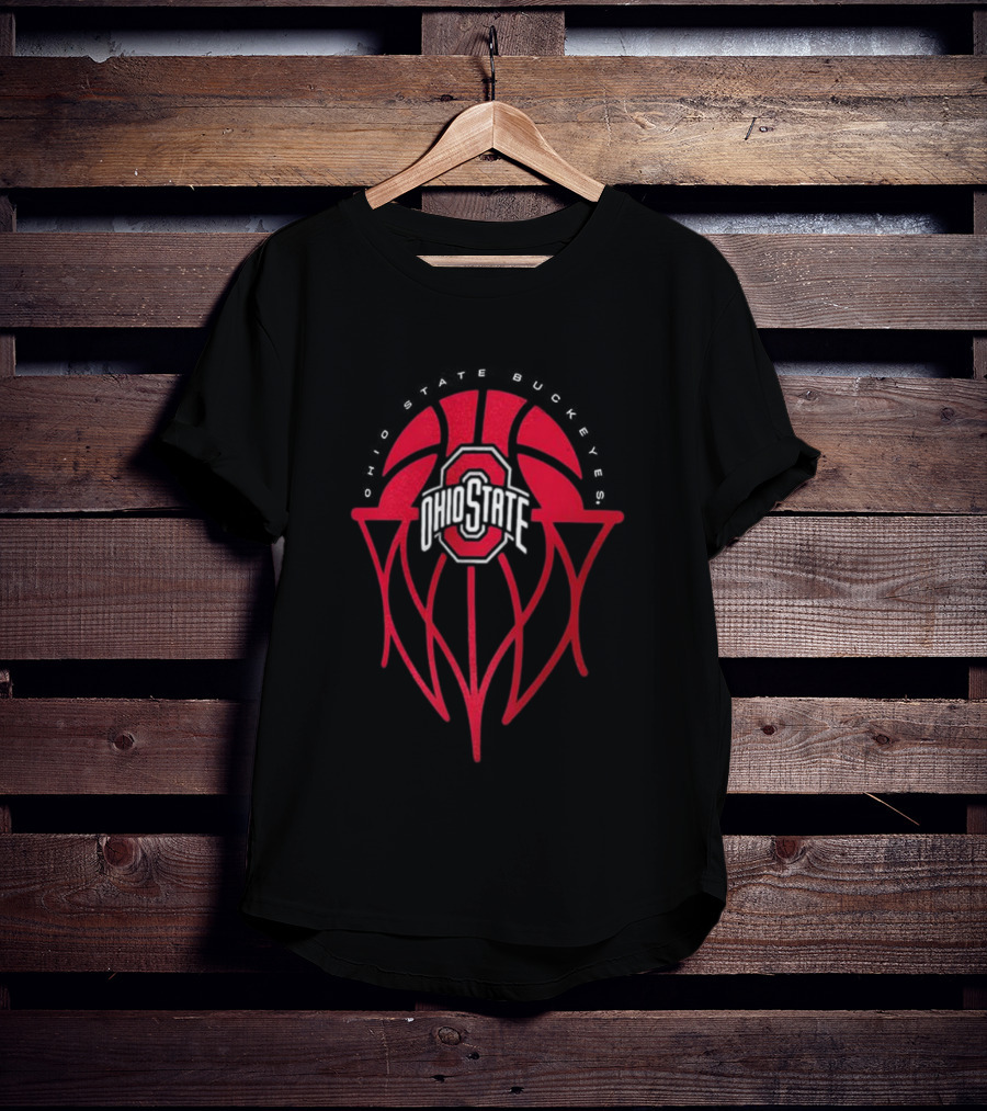 Ohio State Buckeyes Basketball Hoop Icon T-Shirt