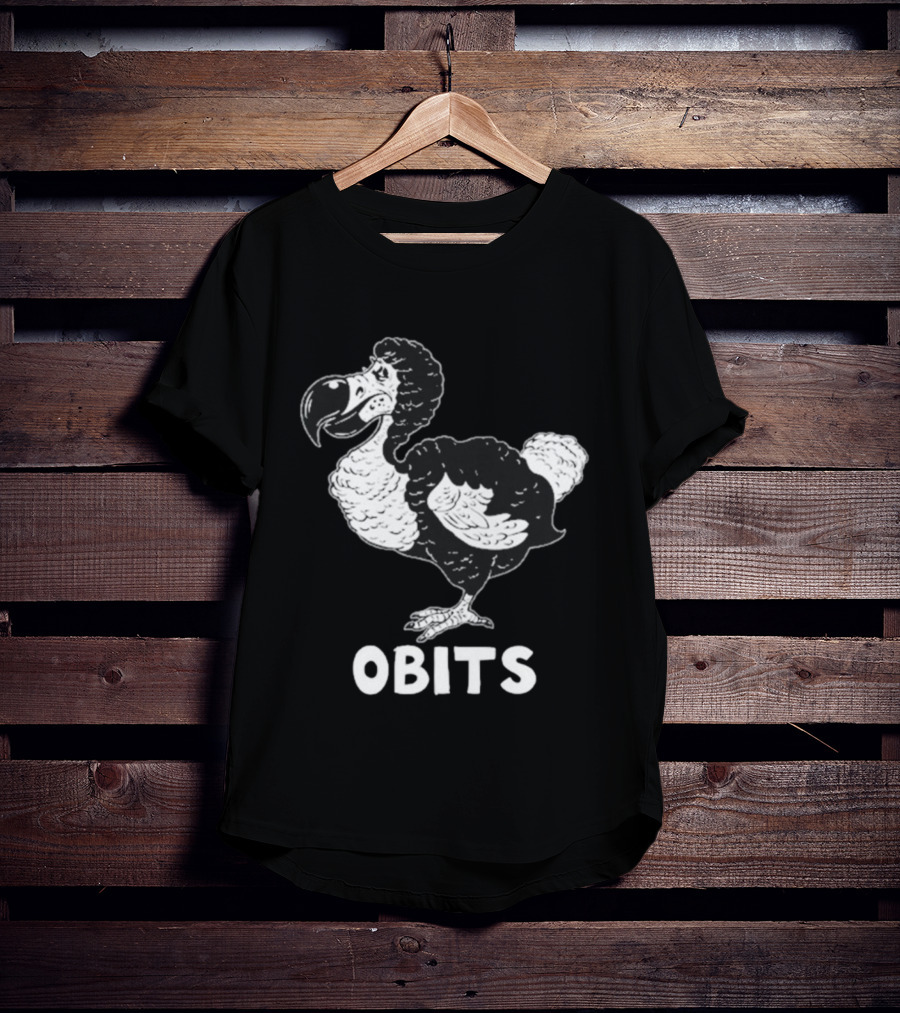 OBITS Dodo Bird Black And White Cartoon T-Shirt