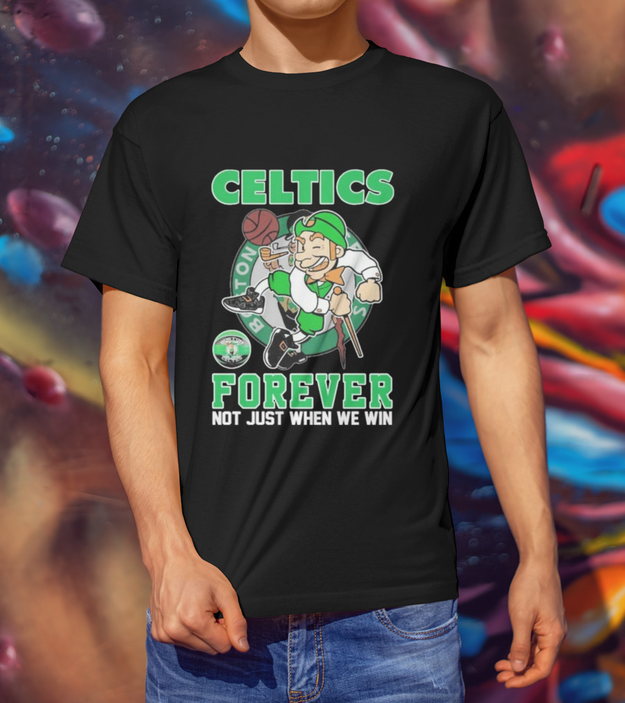 Boston Celtics Forever Team Logo Fan Mascot T-Shirt