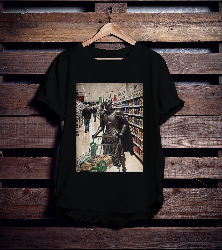 Sauron Shopping Adventure In Grocery Aisle T-Shirt