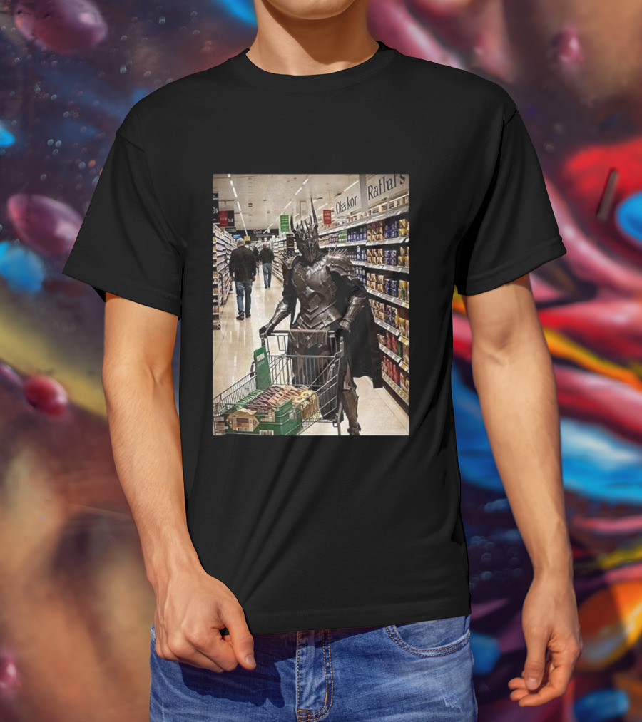 Sauron Shopping Adventure In Grocery Aisle T-Shirt