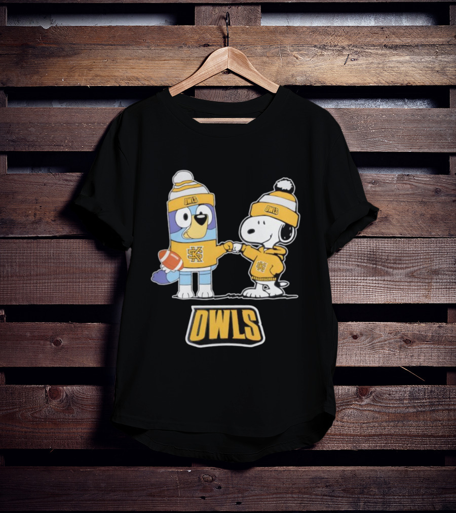 Snoopy Bluey Owls Football Collaboration With SK Logo T-Shirt