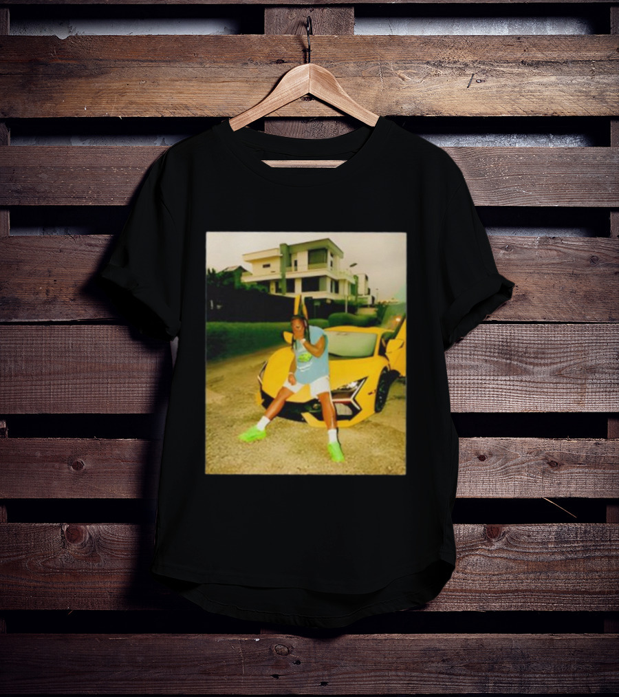 Thatojoboy Burna Boy Armless Style Yellow Sports Car Scene T-Shirt