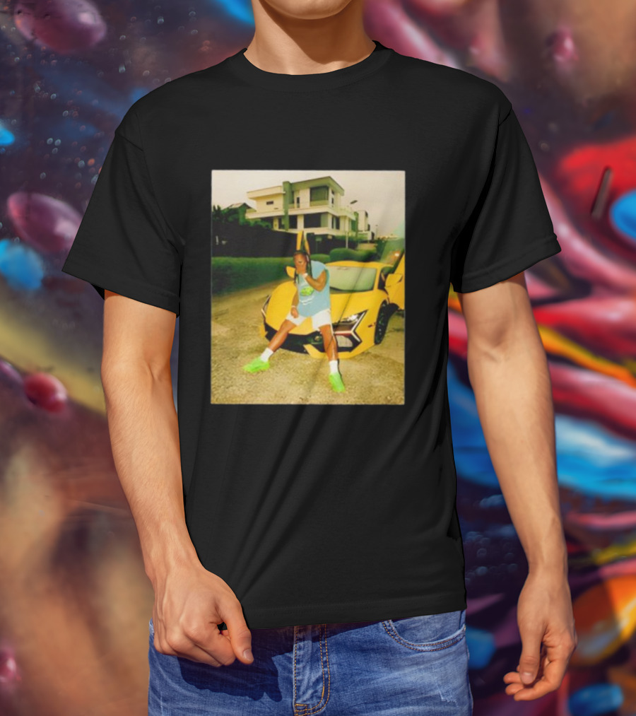 Thatojoboy Burna Boy Armless Style Yellow Sports Car Scene T-Shirt