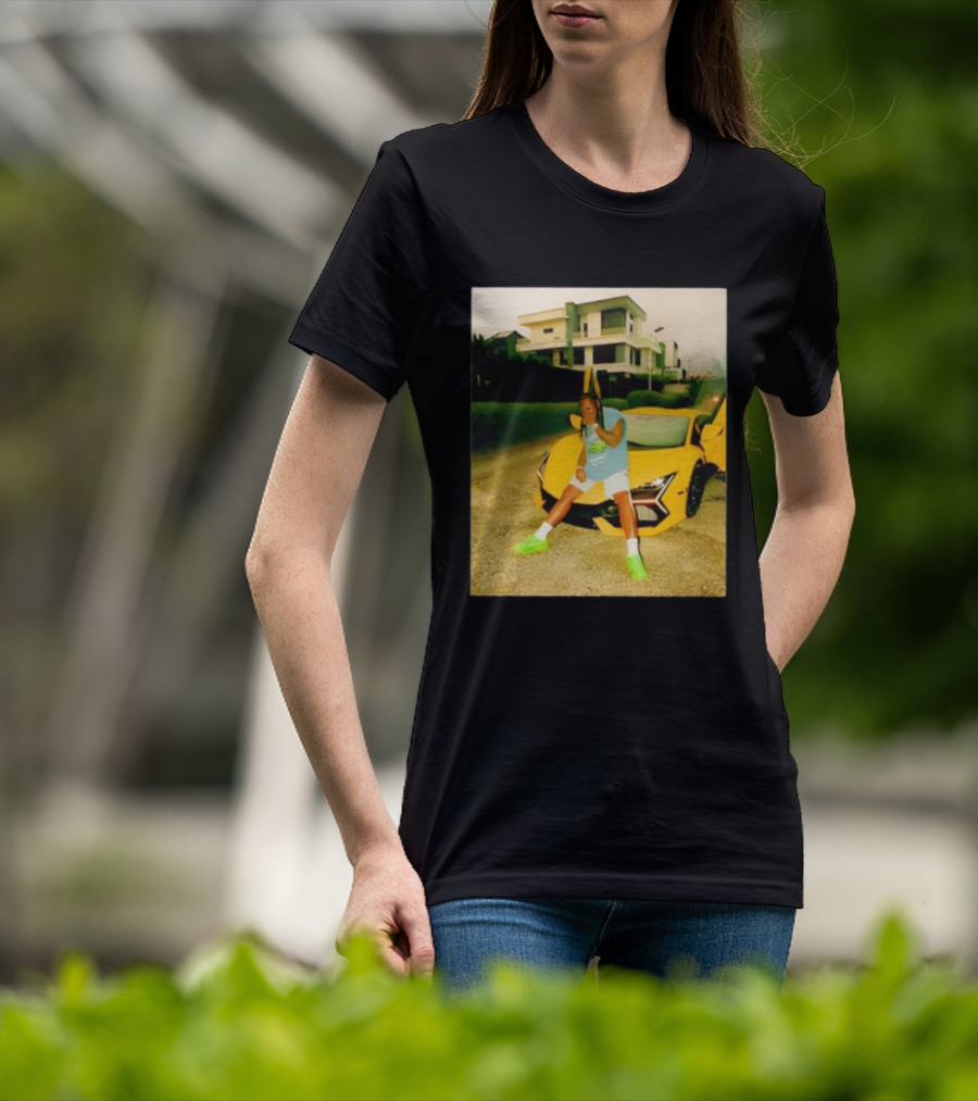 Thatojoboy Burna Boy Armless Style Yellow Sports Car Scene T-Shirt