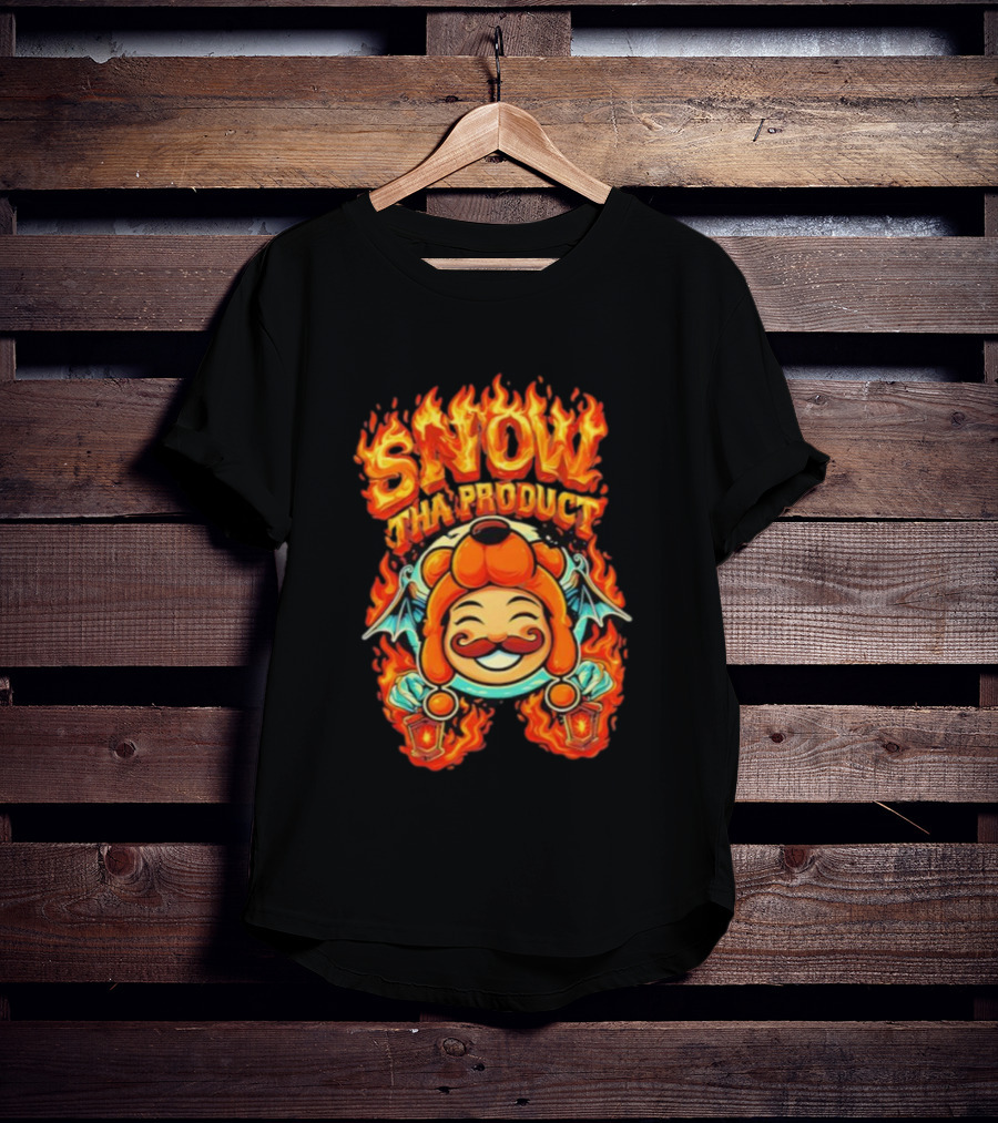 Snow Tha Product Fiery Bat Lanterns Halloween T-Shirt