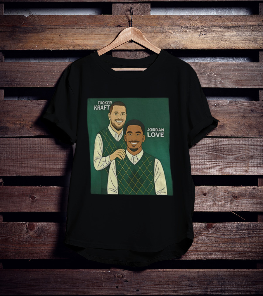 Tucker Kraft Jordan Love Green Bay Packers Step Brothers NFL Cartoon T-Shirt