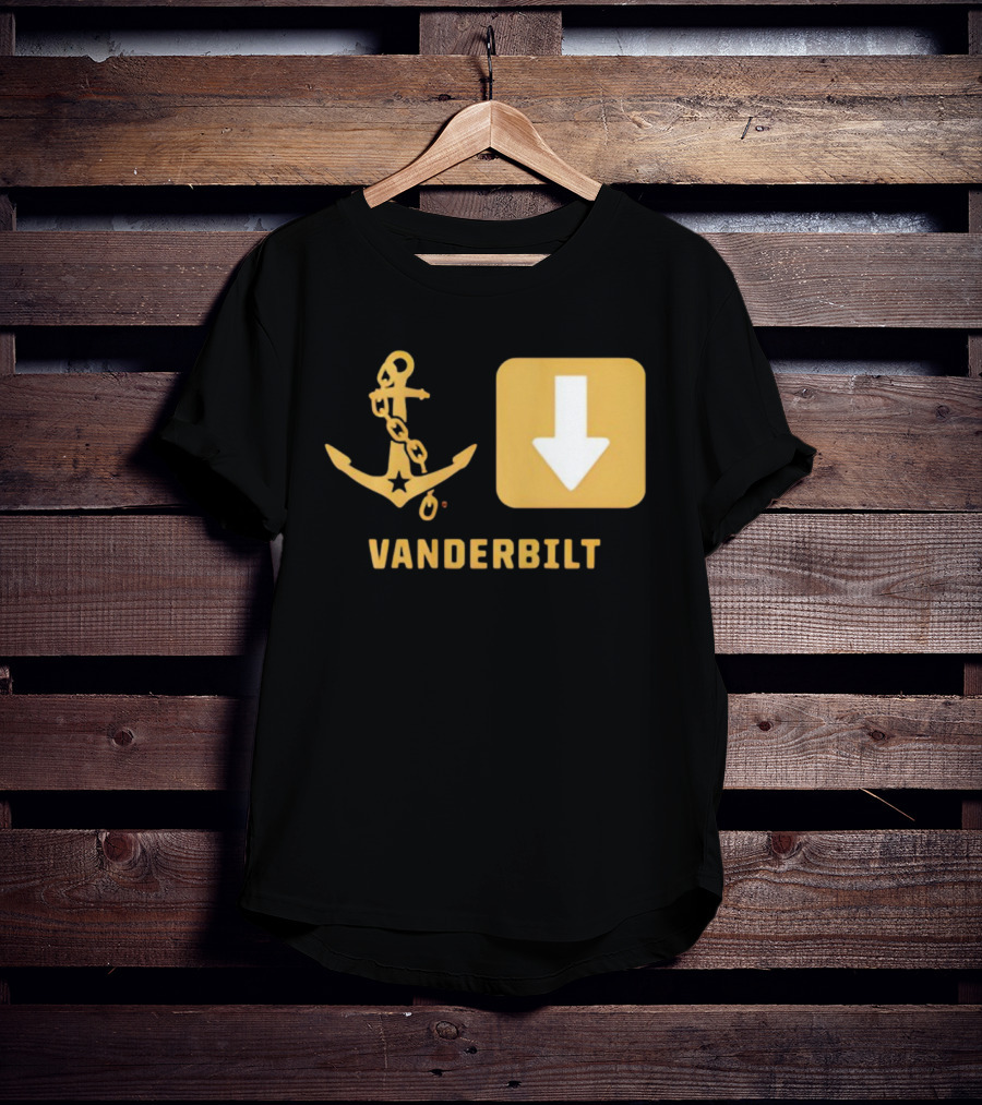Vanderbilt Commodores Anchor Down Symbols Football Logo T-Shirt