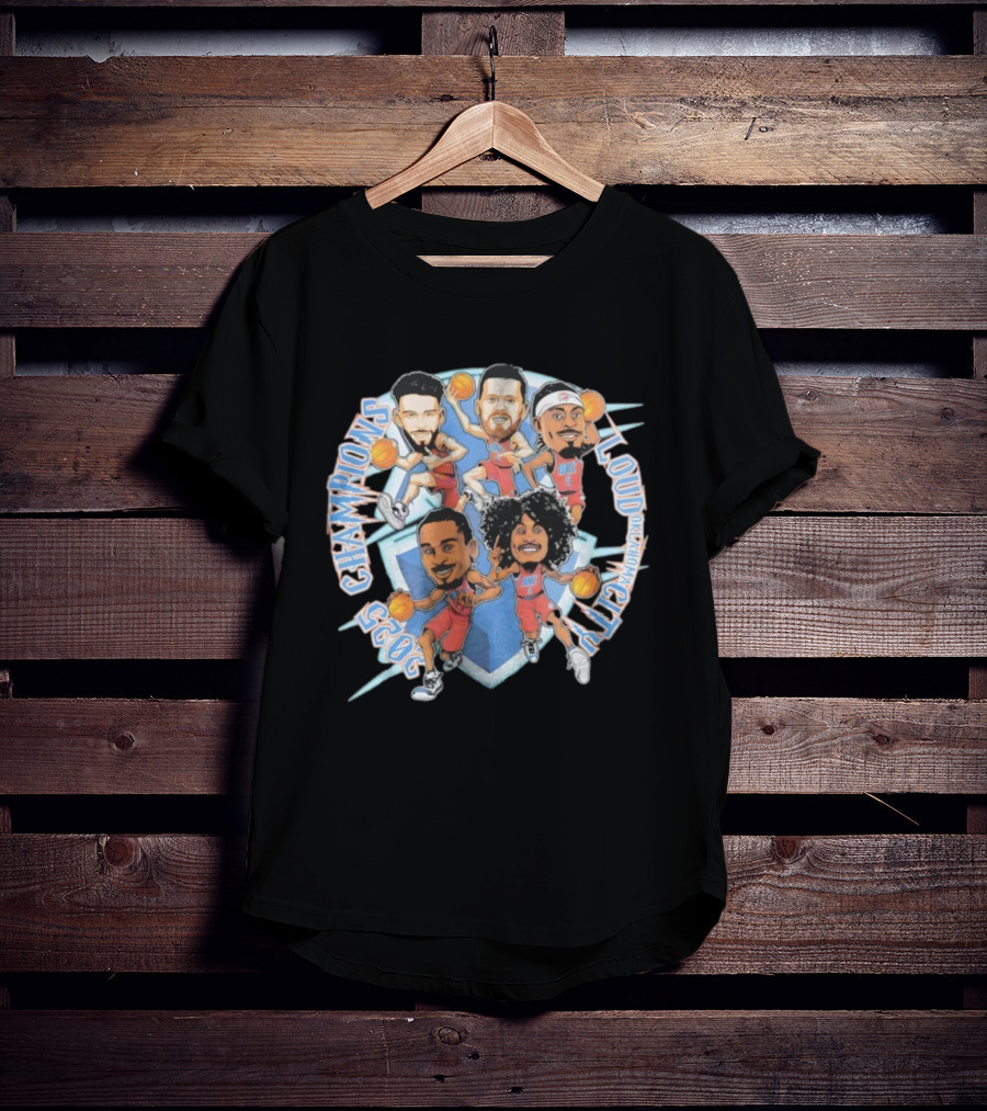 Loud City Oklahoma Champions 2023 Bootleg Basketball Players T-Shirt
