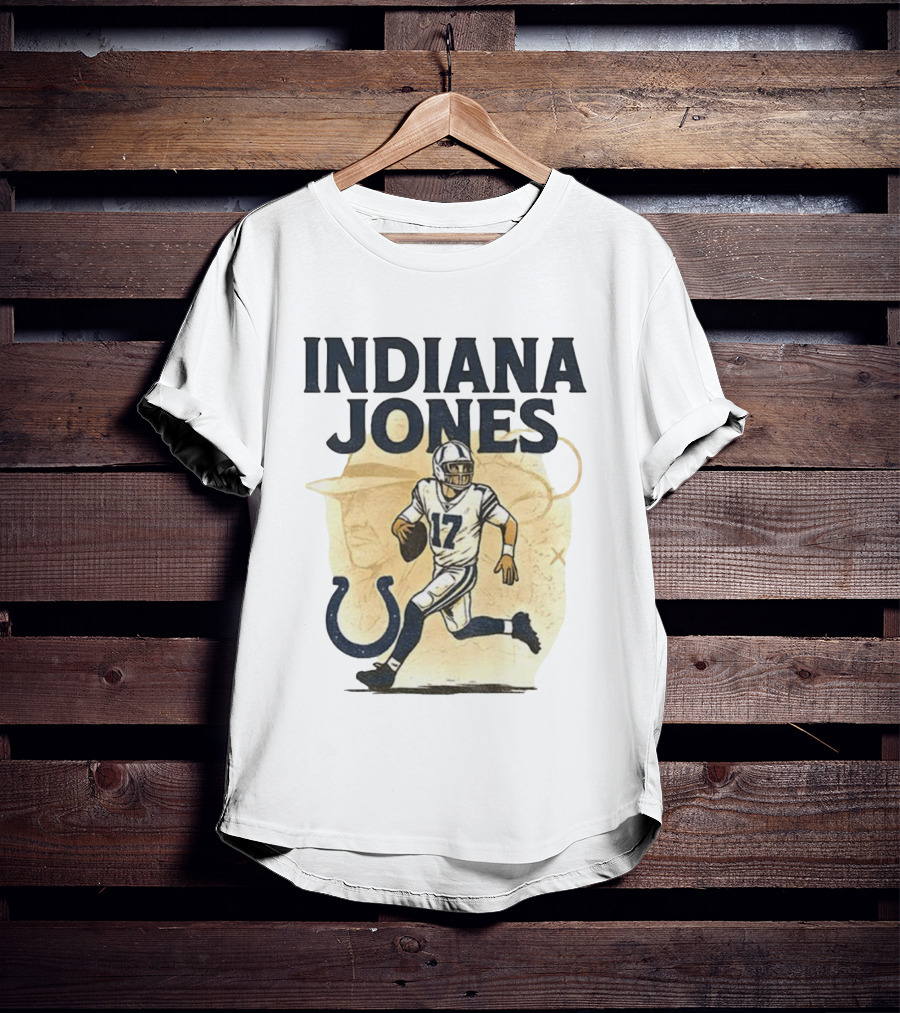 Indiana Jones 17 Running Indianapolis Colts Football NFL Game Day T-Shirt