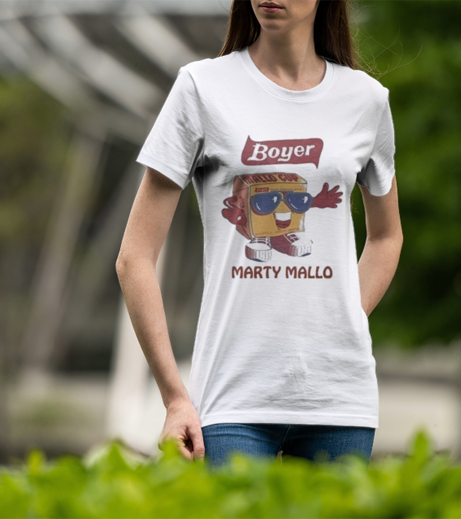 Boyer Mallo Cup Marty Mallo Character With Sunglasses T-Shirt