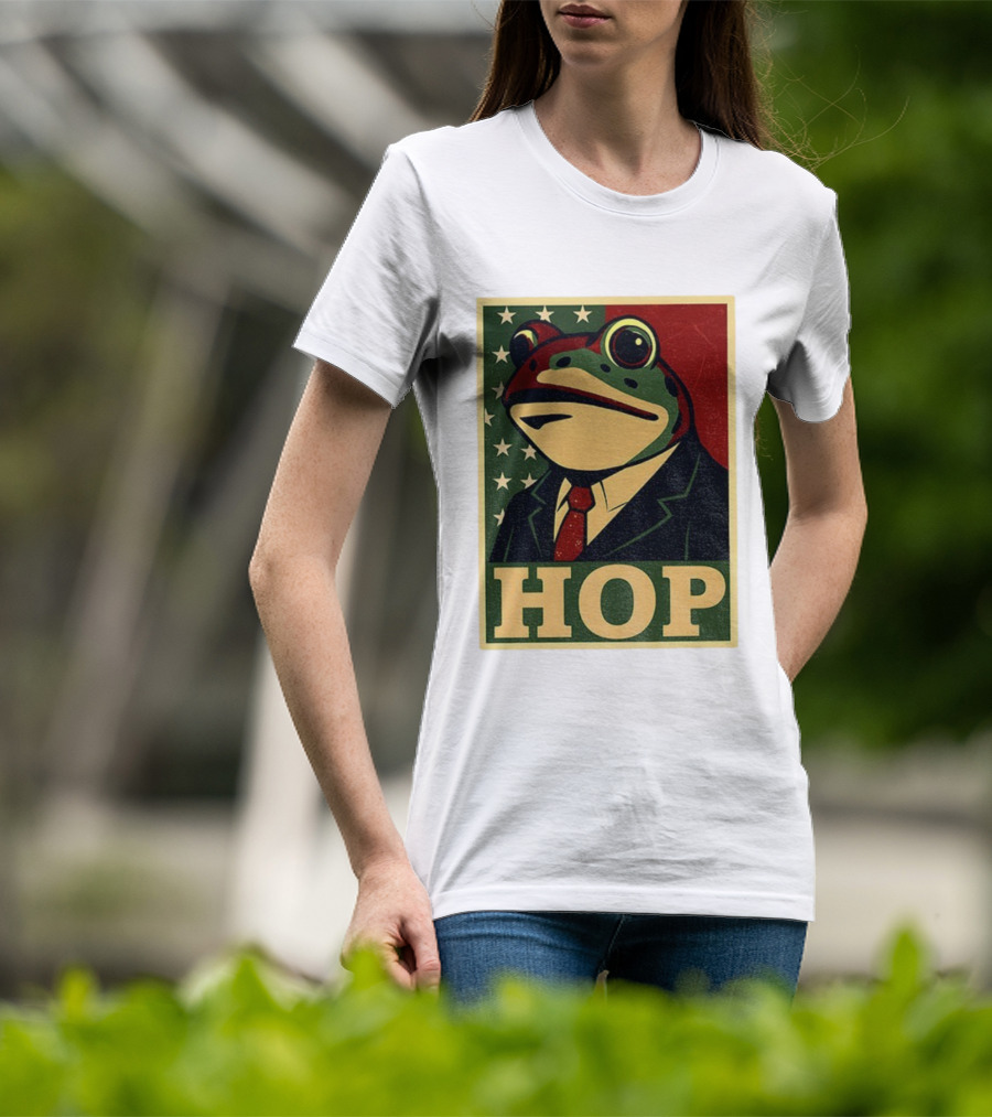Frog HOP Portland Protest Anti ICE Anti Fascism American Flag T-Shirt