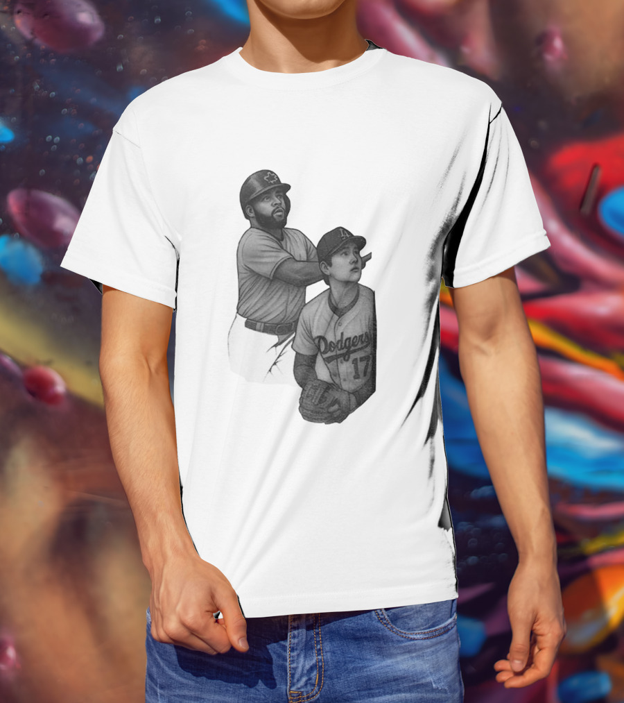Vladdy Guerrero Jr. Shohei Ohtani Dodgers World Series Baseball Moment T-Shirt