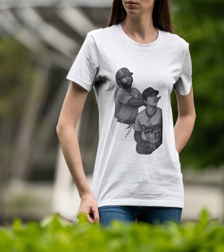 Vladdy Guerrero Jr. Shohei Ohtani Dodgers World Series Baseball Moment T-Shirt