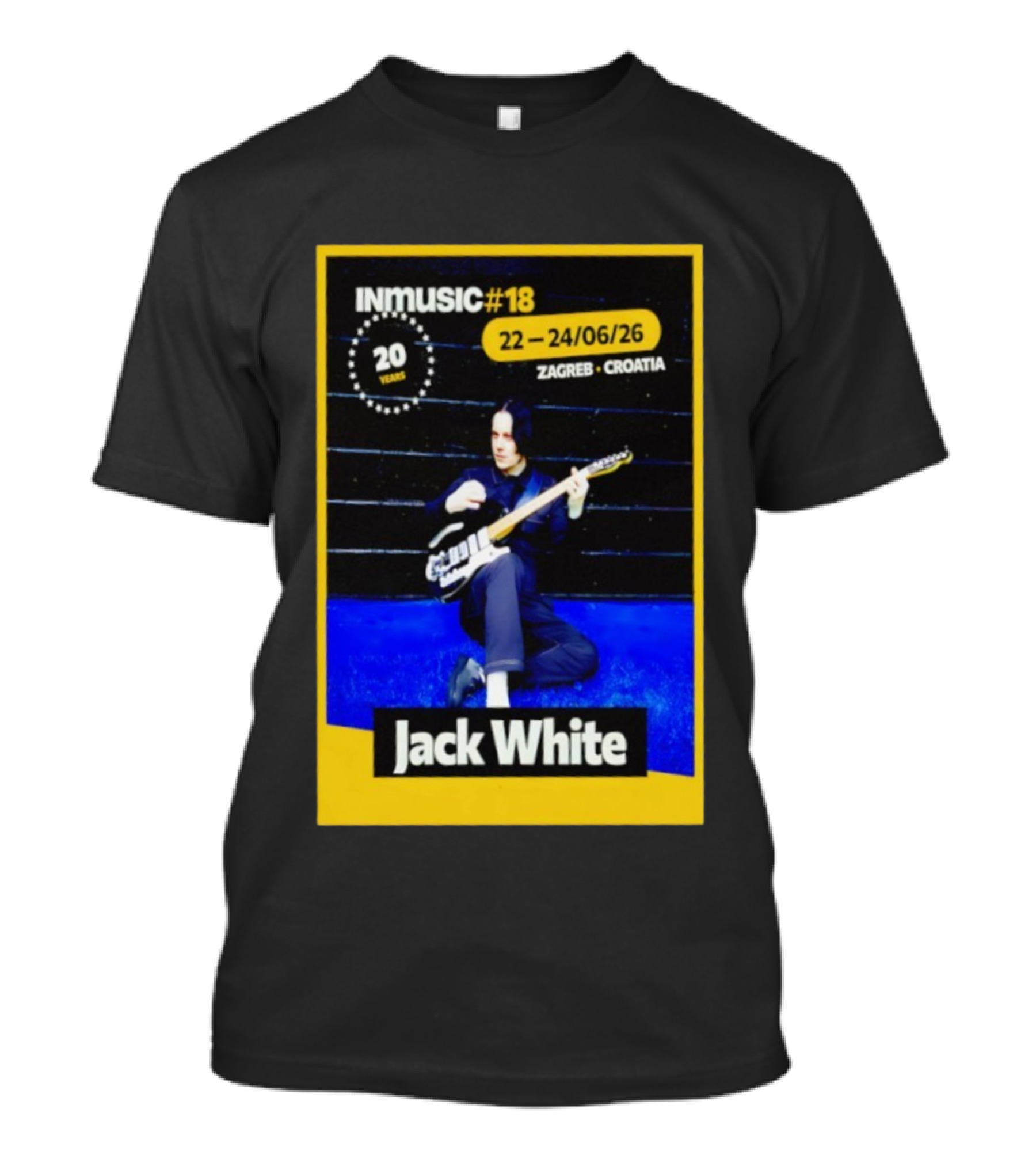 INmusic Festival 2026 Jack White Zagreb Croatia June Concert T-Shirt