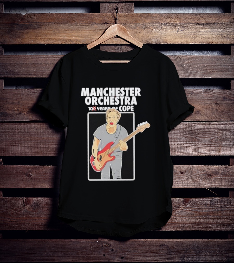 Manchester Orchestra 100 Years Of Cope Bass Guitar Illustration T-Shirt