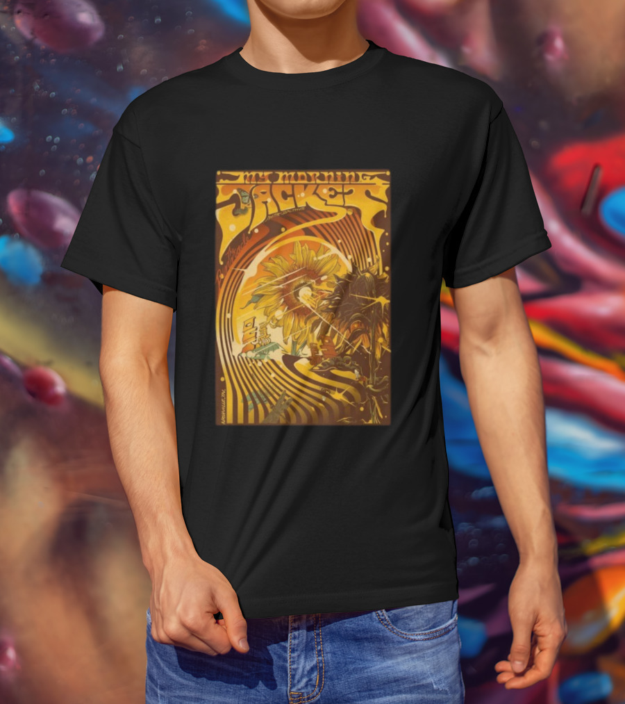 My Morning Jacket With Indigo De Souza Nashville TN October 29 2025 Sunflower Psychedelic Art Style T-Shirt