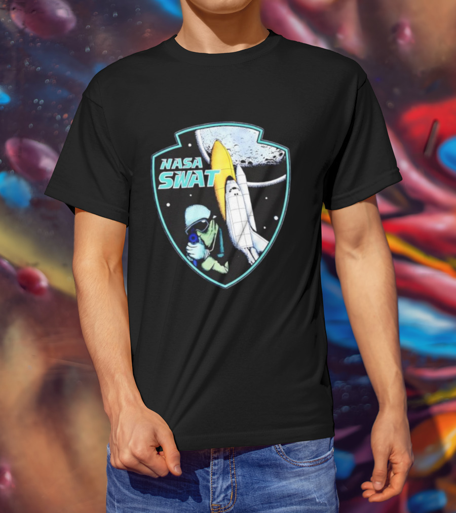 NASA SWAT Moon Mission Space Shuttle Patch T-Shirt