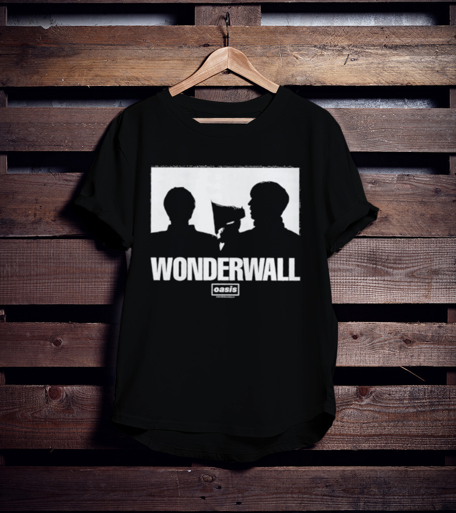 Oasis Wonderwall Silhouette Iconic Music Tribute T-Shirt