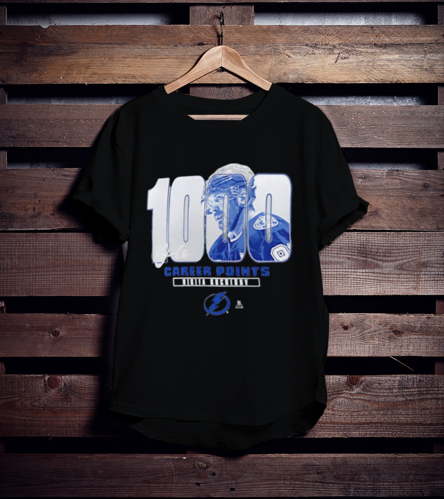 Tampa Bay Lightning Nikita Kucherov 1000 Career Points Signature T-Shirt