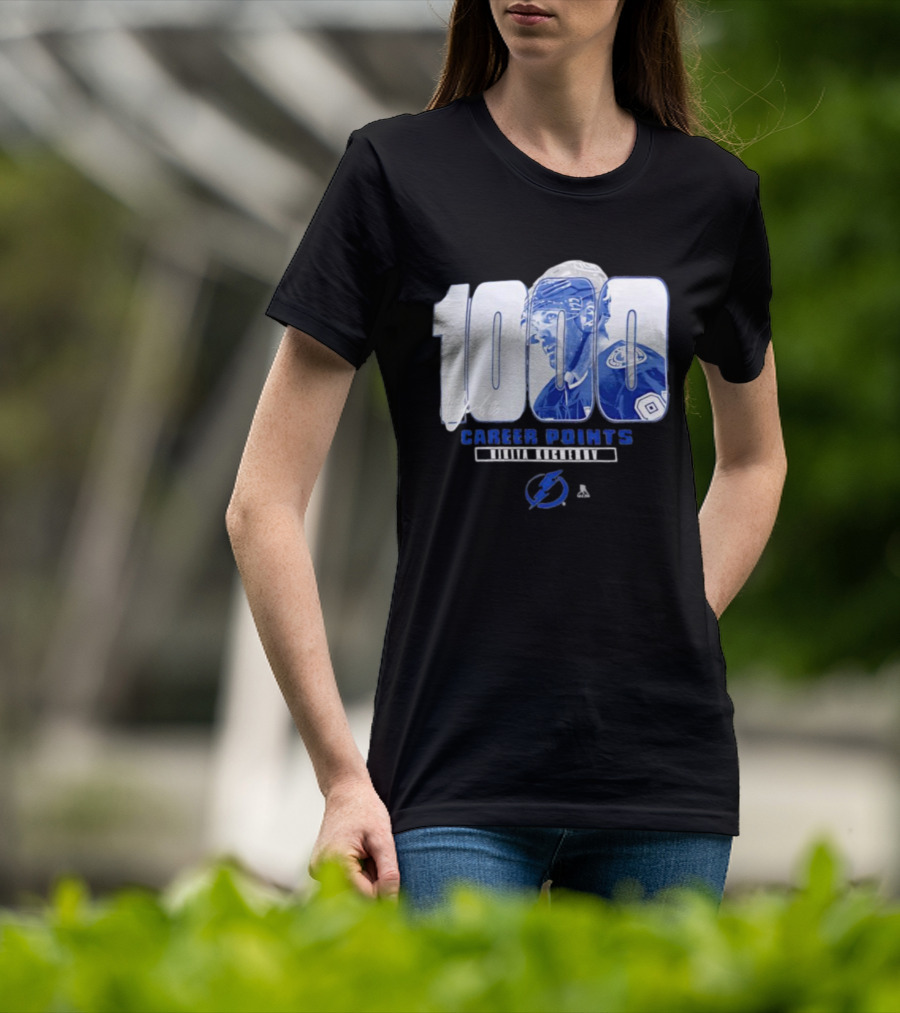 Tampa Bay Lightning Nikita Kucherov 1000 Career Points Signature T-Shirt