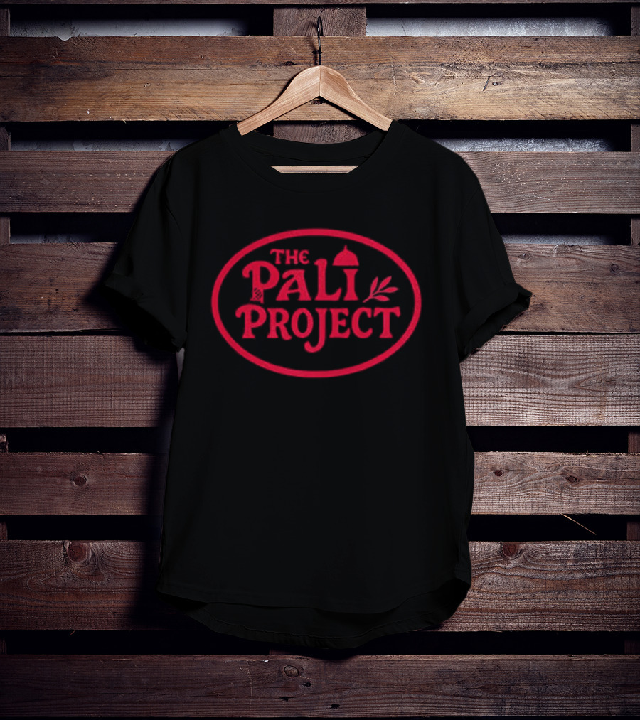 The Pali Project Heritage Red Text Oval Icon T-Shirt