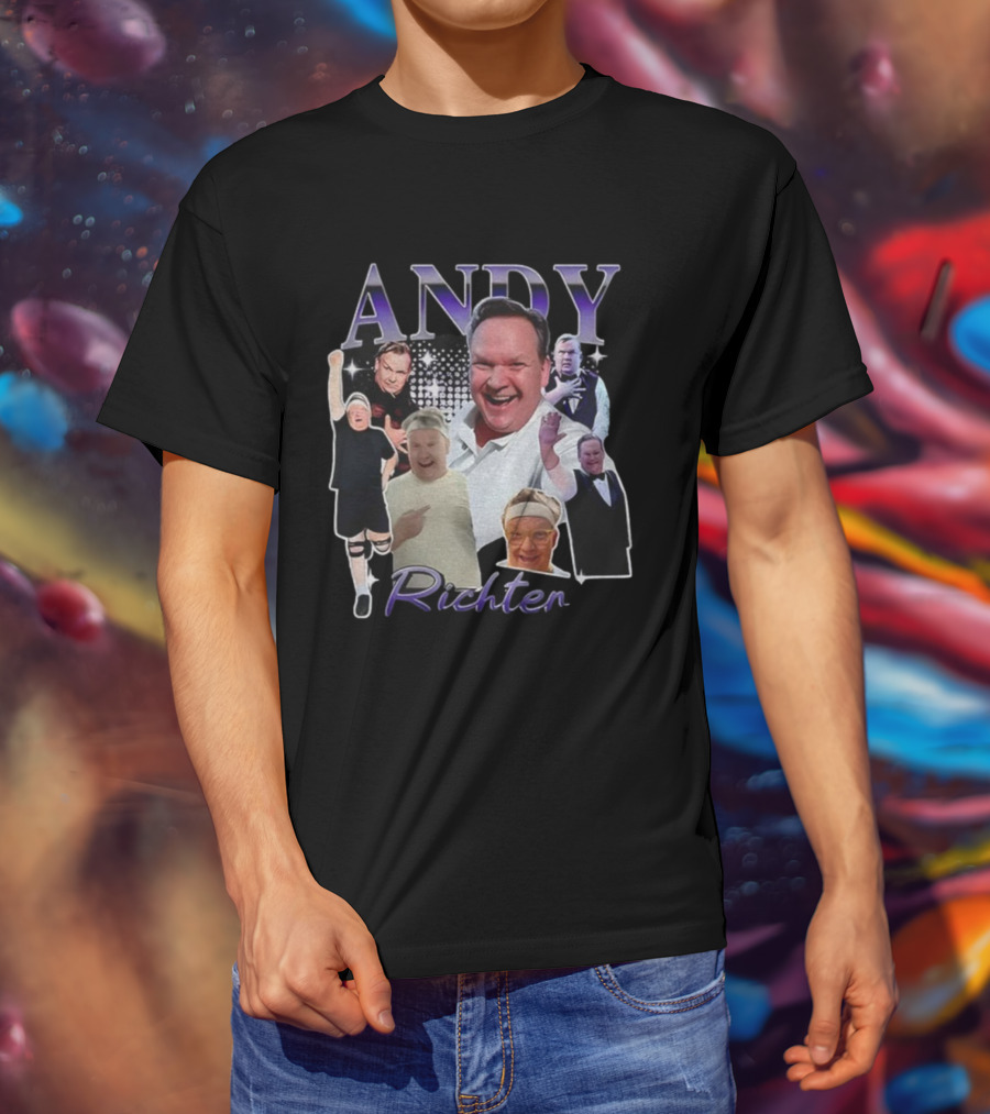 Andy Richter Collage Variety Expressions Laughter And Performance T-Shirt