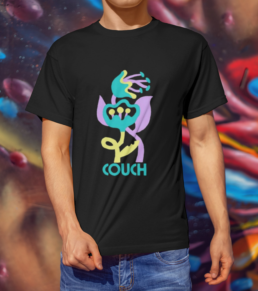 Couch Lily Flower Vibrant Abstract Botanical T-Shirt