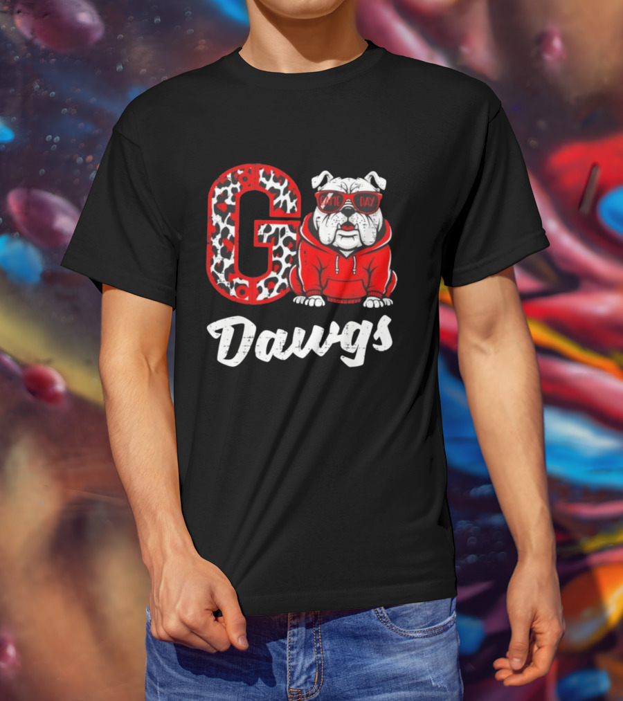 Go Dawgs Game Day Bulldog Football T-Shirt