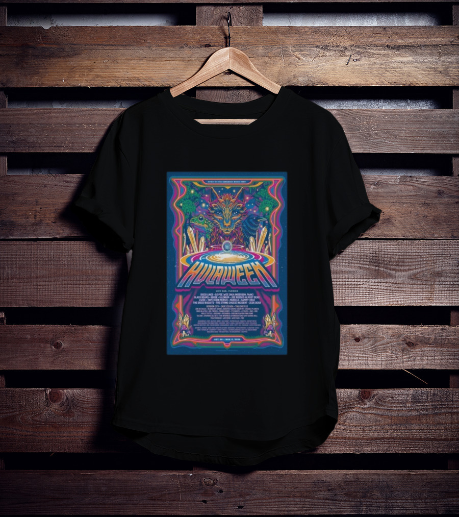 Hulaween 2025 Spirit Of The Suwannee Music Park Tour Event Live Oak Florida Oct 30-Nov 1 Disco Lines Anderson Paak String Cheese Incident Zeds Dead T-Shirt