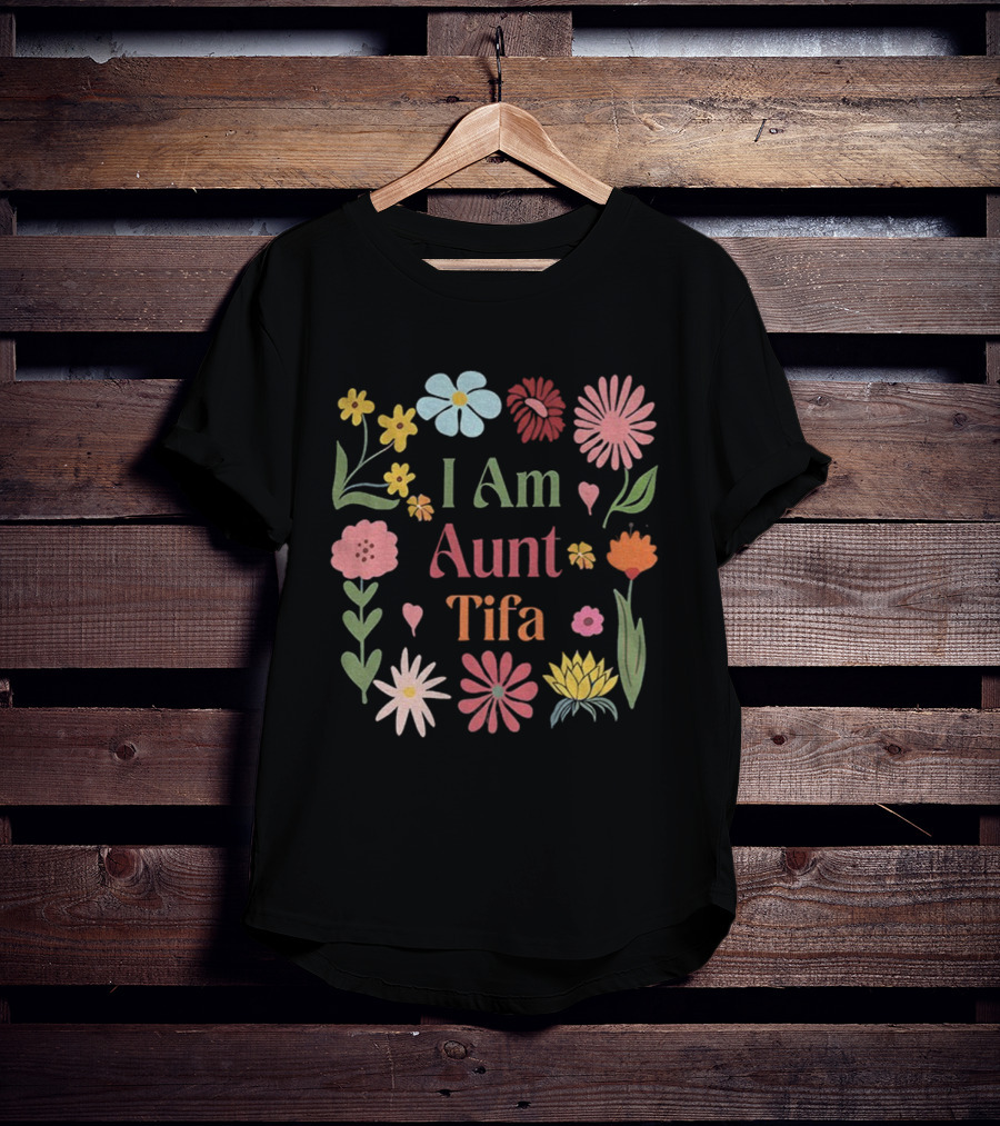 I Am Aunt Tifa Floral Vintage Anti Trump T-Shirt