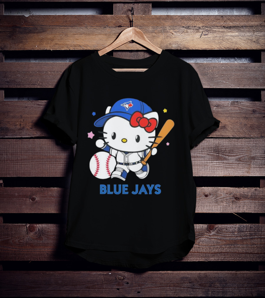Toronto Blue Jays Hello Kitty Baseball Player Collaboration T-Shirt