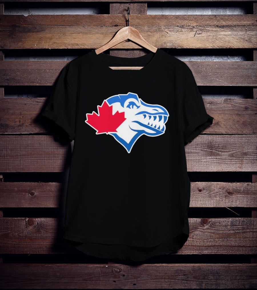 Toronto Raptors Blue Jays Mashup Maple Leaf Emblem T-Shirt