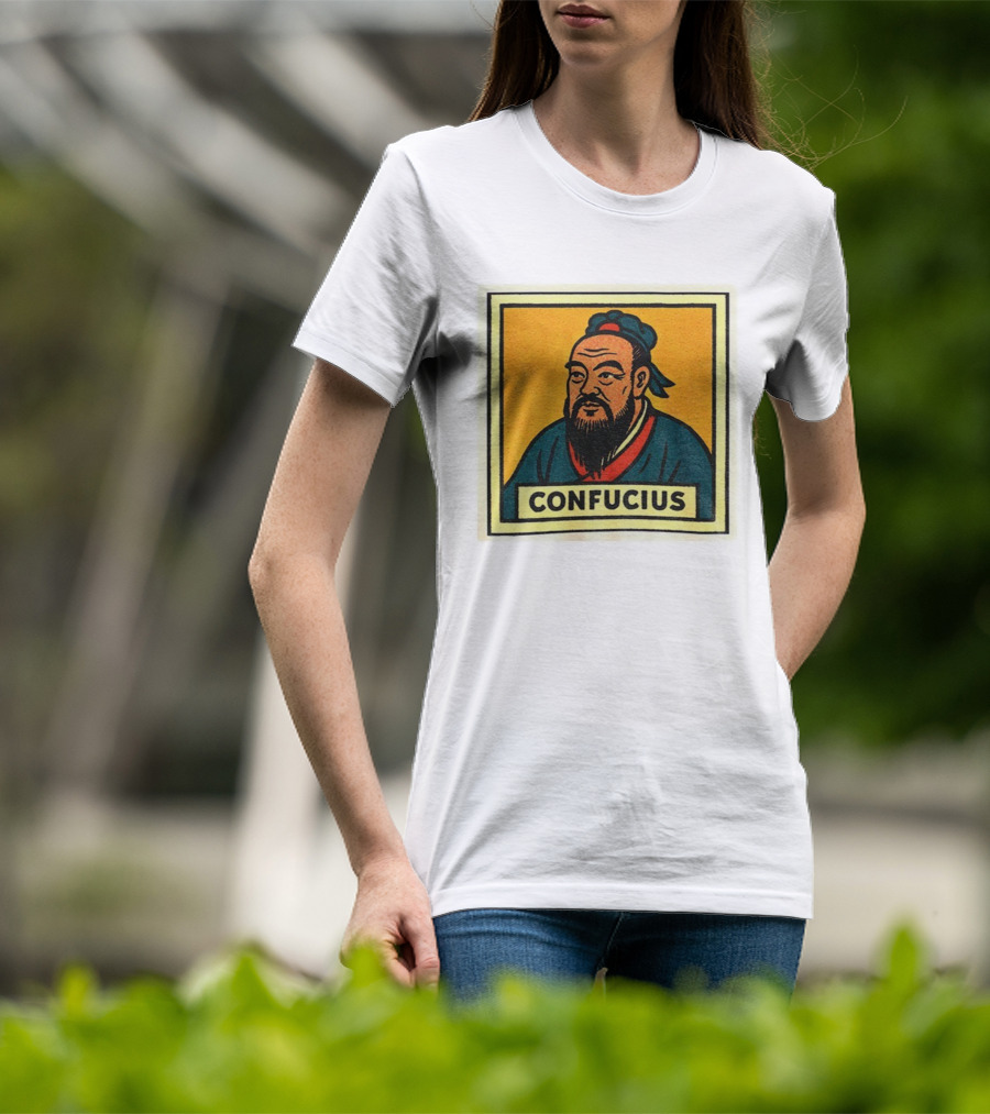 Confucius Retro Comic Style Chinese Philosopher Art T-Shirt