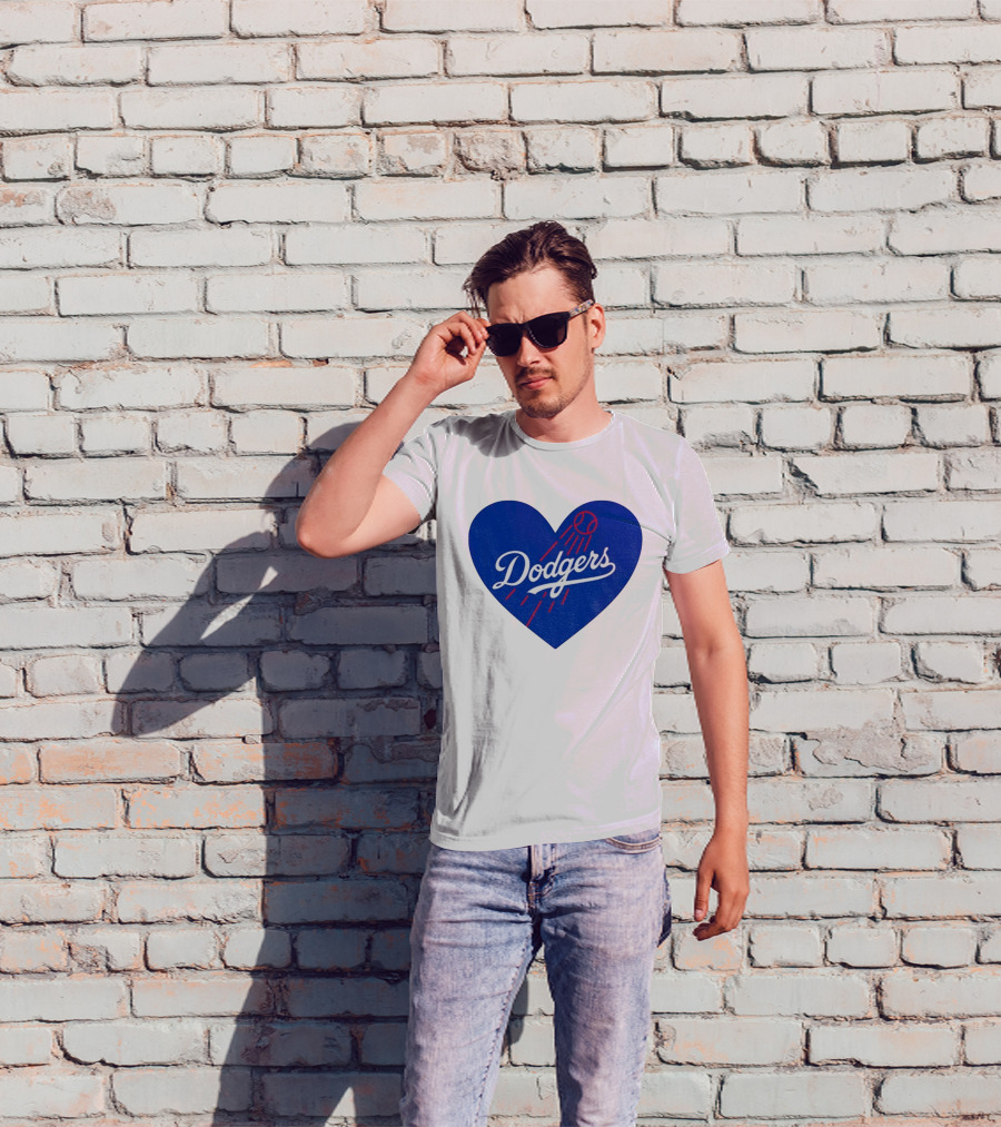 Los Angeles Dodgers Heart MLB Baseball World Series 2025 T-Shirt