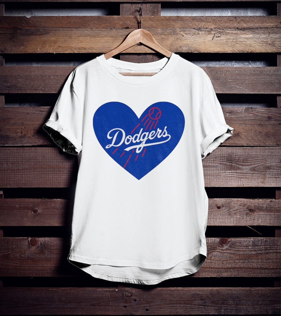Los Angeles Dodgers Heart MLB Baseball World Series 2025 T-Shirt
